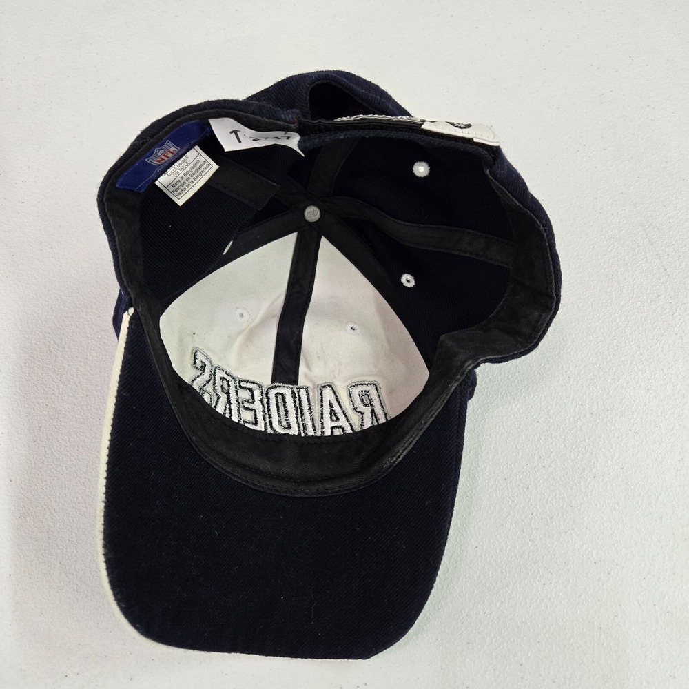 Oakland Raiders Men Hat OS Blue Reebok Strapback Raised Embroidered - Picture 7 of 8